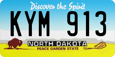 ND license plate KYM913