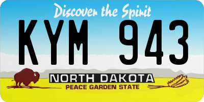 ND license plate KYM943