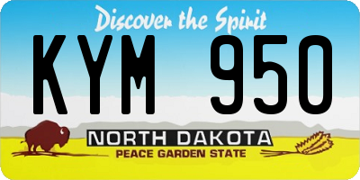 ND license plate KYM950