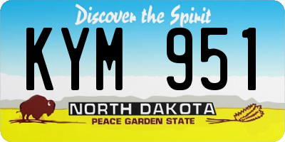 ND license plate KYM951