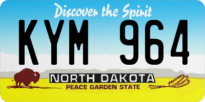 ND license plate KYM964