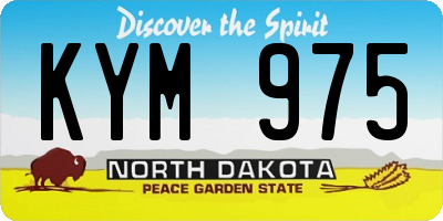 ND license plate KYM975