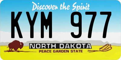 ND license plate KYM977