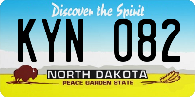 ND license plate KYN082