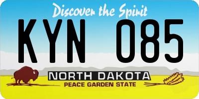 ND license plate KYN085