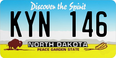 ND license plate KYN146