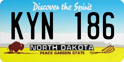 ND license plate KYN186