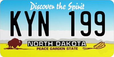 ND license plate KYN199