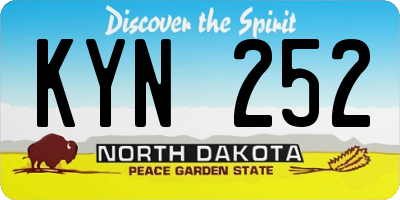 ND license plate KYN252