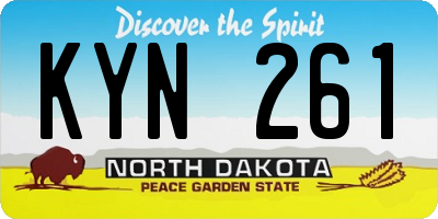 ND license plate KYN261