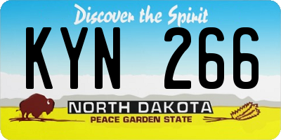 ND license plate KYN266