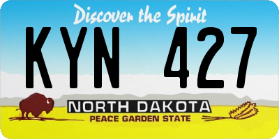 ND license plate KYN427