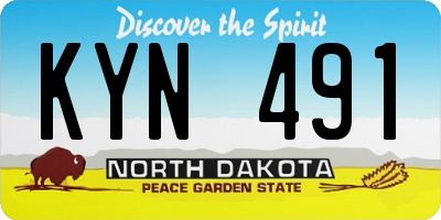 ND license plate KYN491