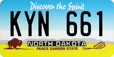 ND license plate KYN661