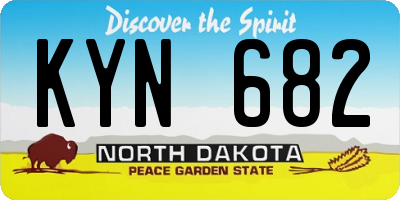 ND license plate KYN682