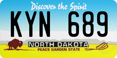 ND license plate KYN689