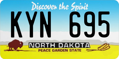 ND license plate KYN695