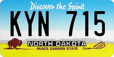 ND license plate KYN715