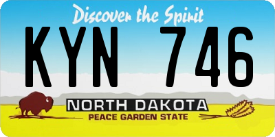 ND license plate KYN746