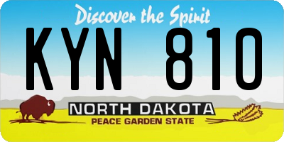 ND license plate KYN810