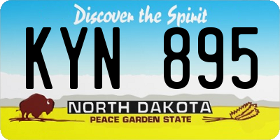 ND license plate KYN895