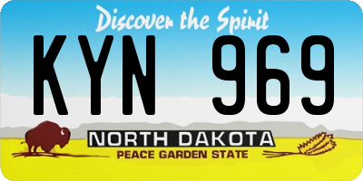 ND license plate KYN969