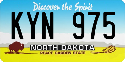 ND license plate KYN975