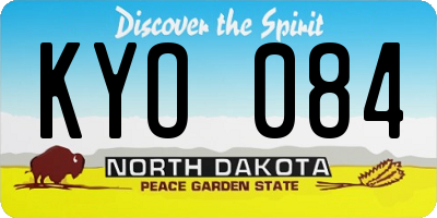 ND license plate KYO084
