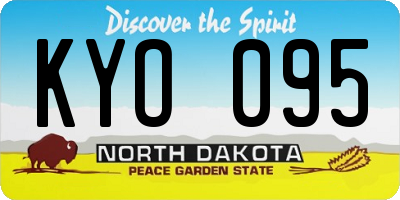 ND license plate KYO095