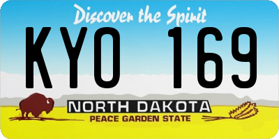 ND license plate KYO169