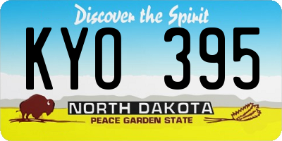 ND license plate KYO395