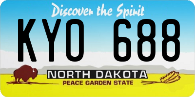 ND license plate KYO688
