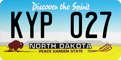ND license plate KYP027