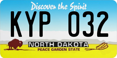 ND license plate KYP032