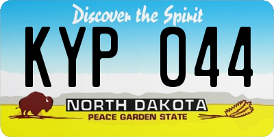 ND license plate KYP044