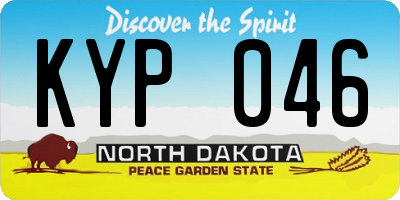 ND license plate KYP046