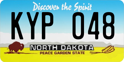 ND license plate KYP048