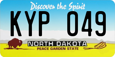 ND license plate KYP049