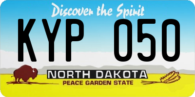 ND license plate KYP050