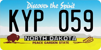 ND license plate KYP059