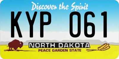 ND license plate KYP061