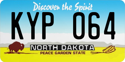 ND license plate KYP064