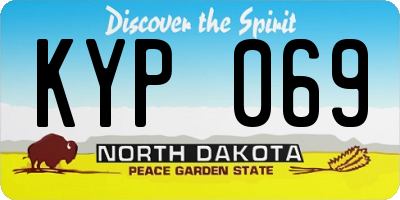 ND license plate KYP069