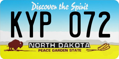 ND license plate KYP072
