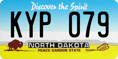 ND license plate KYP079