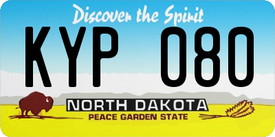 ND license plate KYP080