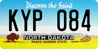 ND license plate KYP084