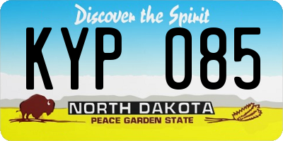ND license plate KYP085