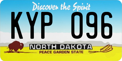 ND license plate KYP096