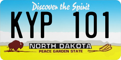 ND license plate KYP101